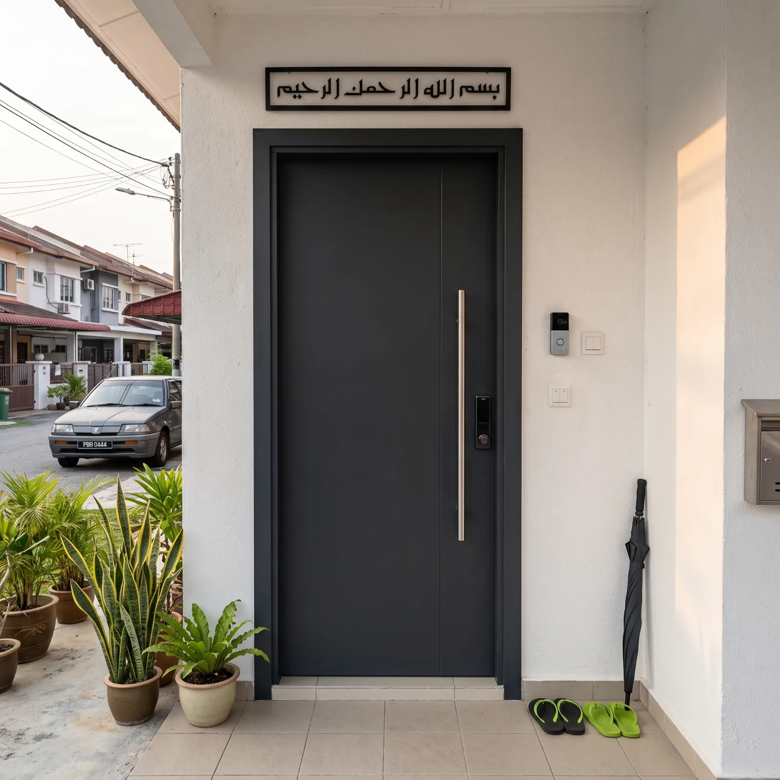 Rumah teres: Eastern Kufi, hitam